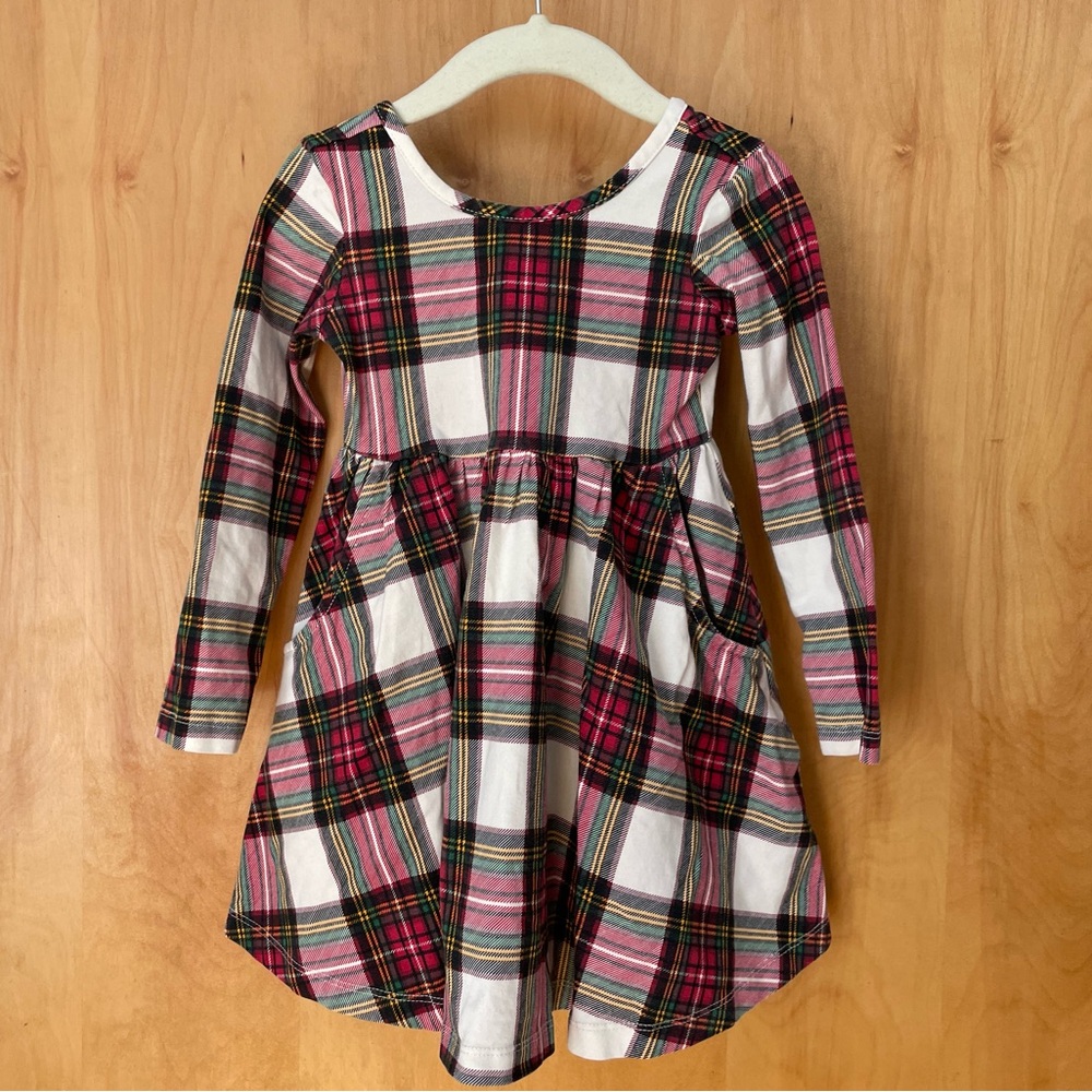Hanna Andersson Celebration Skater Dress with Pockets in Red Holiday Plaid